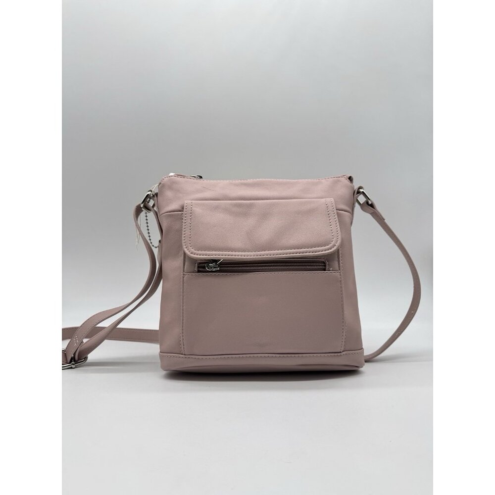 GIANI BERNINI Nappa Venice leather crossbody organizer bag -Rose / Pink (Used)